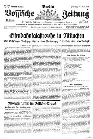 Vossische Zeitung on May 25, 1926