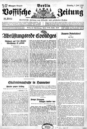 Vossische Zeitung vom 01.06.1926