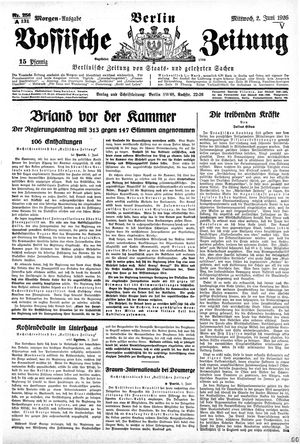 Vossische Zeitung vom 02.06.1926