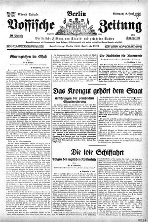 Vossische Zeitung vom 02.06.1926
