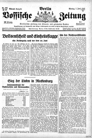 Vossische Zeitung vom 07.06.1926