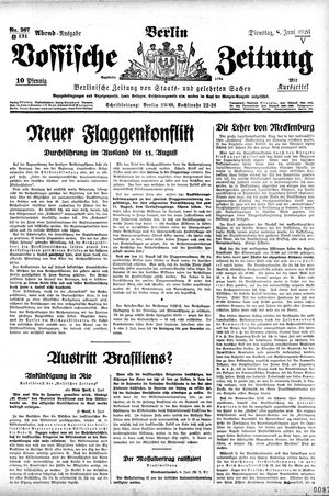 Vossische Zeitung vom 08.06.1926