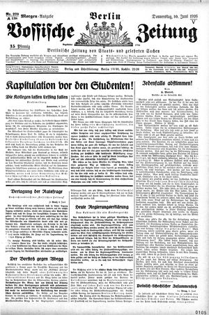 Vossische Zeitung vom 10.06.1926