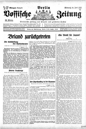 Vossische Zeitung vom 16.06.1926