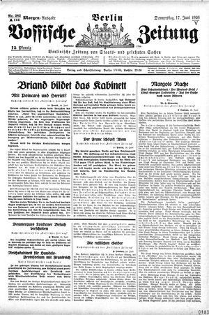 Vossische Zeitung vom 17.06.1926