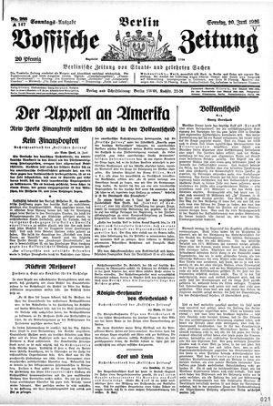 Vossische Zeitung vom 20.06.1926