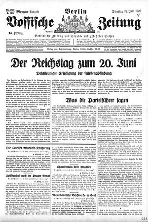 Vossische Zeitung vom 22.06.1926