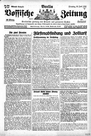 Vossische Zeitung vom 22.06.1926