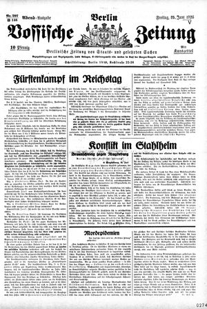 Vossische Zeitung vom 25.06.1926