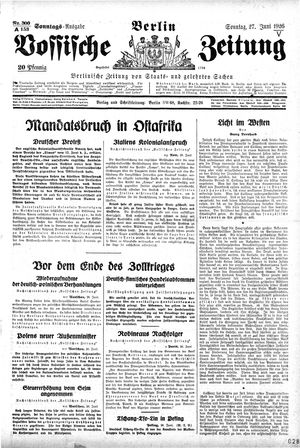 Vossische Zeitung vom 27.06.1926