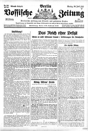 Vossische Zeitung vom 28.06.1926