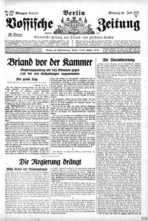 Vossische Zeitung vom 30.06.1926