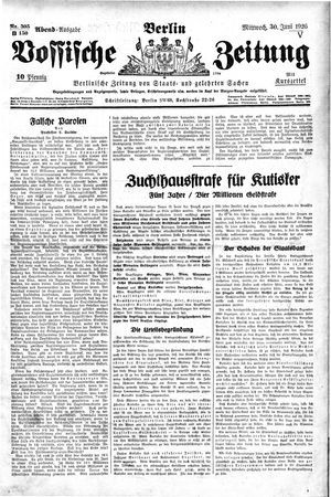Vossische Zeitung vom 30.06.1926
