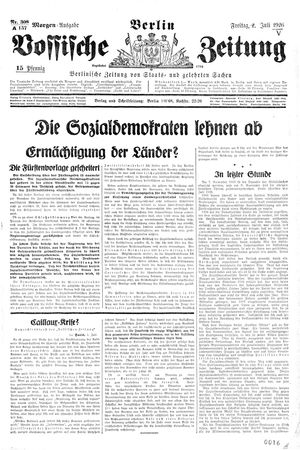 Vossische Zeitung vom 02.07.1926