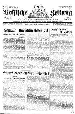 Vossische Zeitung vom 09.07.1926