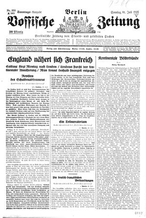 Vossische Zeitung vom 11.07.1926