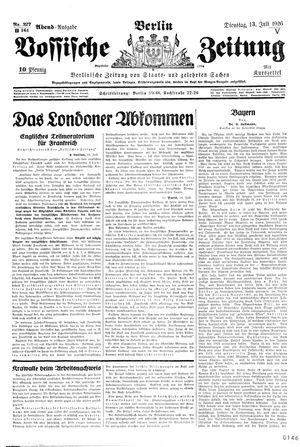 Vossische Zeitung vom 13.07.1926
