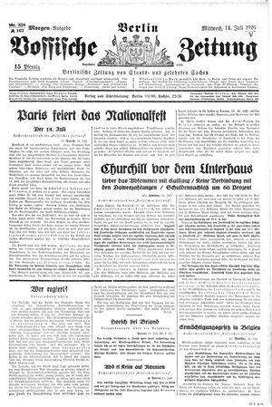 Vossische Zeitung vom 14.07.1926
