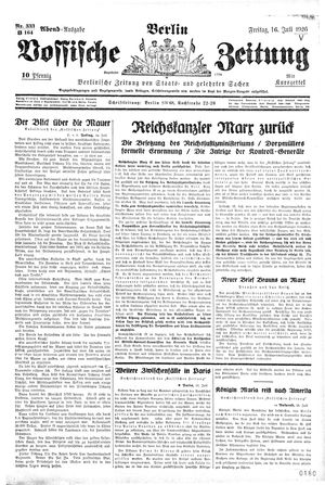 Vossische Zeitung vom 16.07.1926