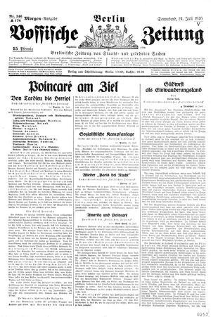 Vossische Zeitung vom 24.07.1926