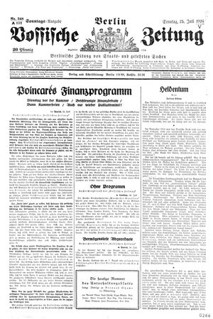 Vossische Zeitung vom 25.07.1926