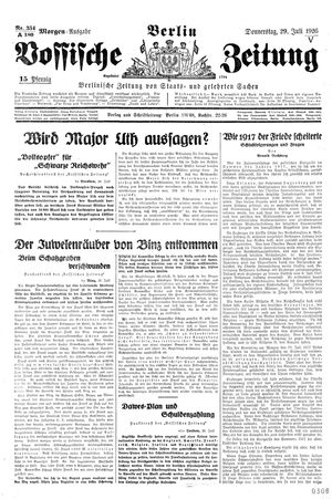 Vossische Zeitung vom 29.07.1926