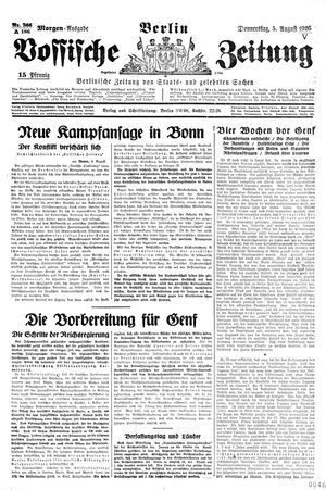 Vossische Zeitung vom 05.08.1926