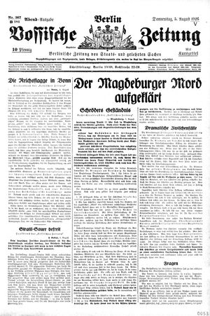 Vossische Zeitung vom 05.08.1926