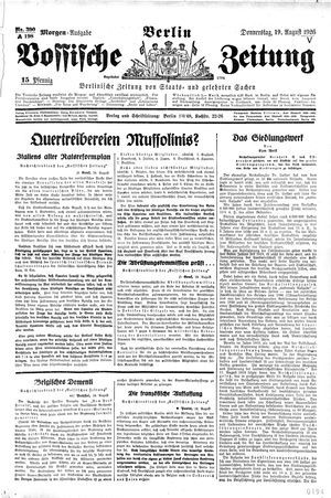 Vossische Zeitung vom 19.08.1926