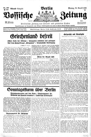 Vossische Zeitung vom 23.08.1926