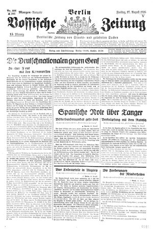 Vossische Zeitung vom 27.08.1926