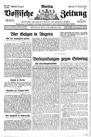 Vossische Zeitung vom 27.08.1926