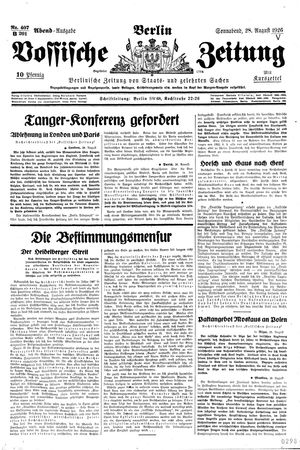 Vossische Zeitung vom 28.08.1926