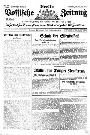 Vossische Zeitung vom 29.08.1926