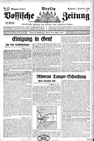 Vossische Zeitung vom 01.09.1926