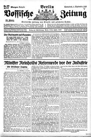 Vossische Zeitung on Sep 4, 1926