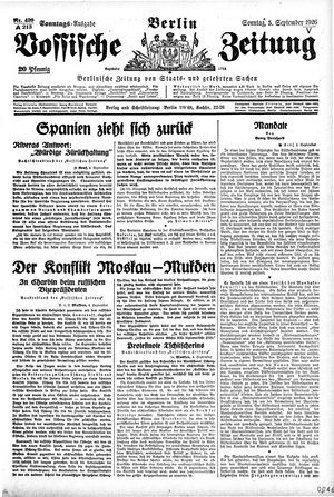 Vossische Zeitung vom 05.09.1926