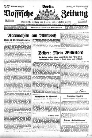 Vossische Zeitung vom 13.09.1926