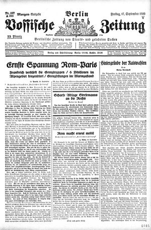 Vossische Zeitung vom 17.09.1926