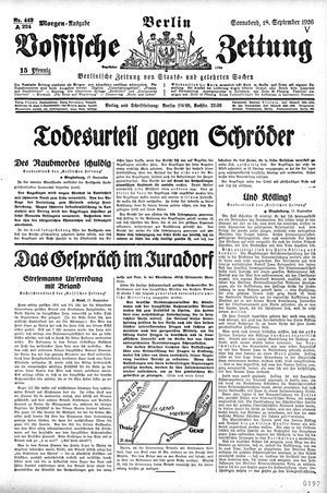 Vossische Zeitung vom 18.09.1926