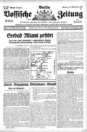 Vossische Zeitung vom 20.09.1926
