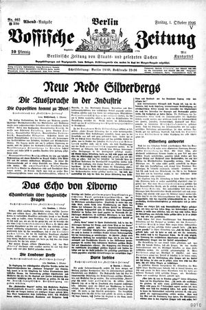 Vossische Zeitung vom 01.10.1926