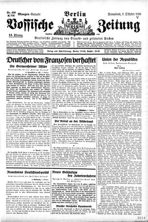 Vossische Zeitung vom 02.10.1926