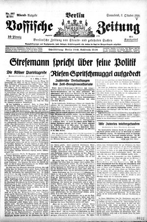 Vossische Zeitung vom 02.10.1926