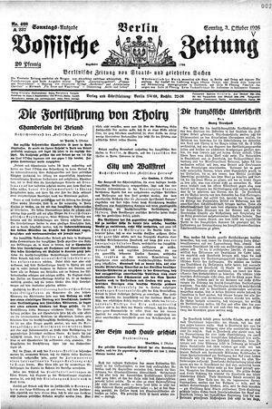Vossische Zeitung vom 03.10.1926