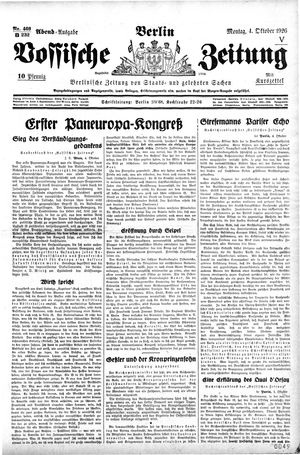 Vossische Zeitung vom 04.10.1926