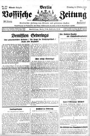 Vossische Zeitung on Oct 5, 1926
