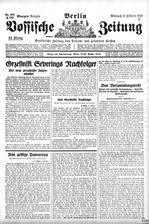 Vossische Zeitung vom 06.10.1926