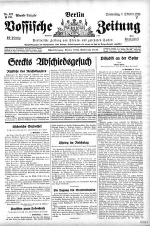 Vossische Zeitung vom 07.10.1926