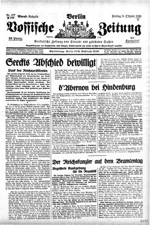 Vossische Zeitung vom 08.10.1926